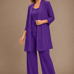 Evelyn embroidered three-piece pant set dress by THE WHITMORE FAMILY featuring intricate embroidery in a stylish design.