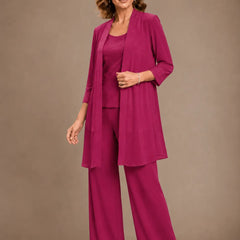 Evelyn embroidered three-piece pant set dress by THE WHITMORE FAMILY featuring intricate embroidery and stylish design.