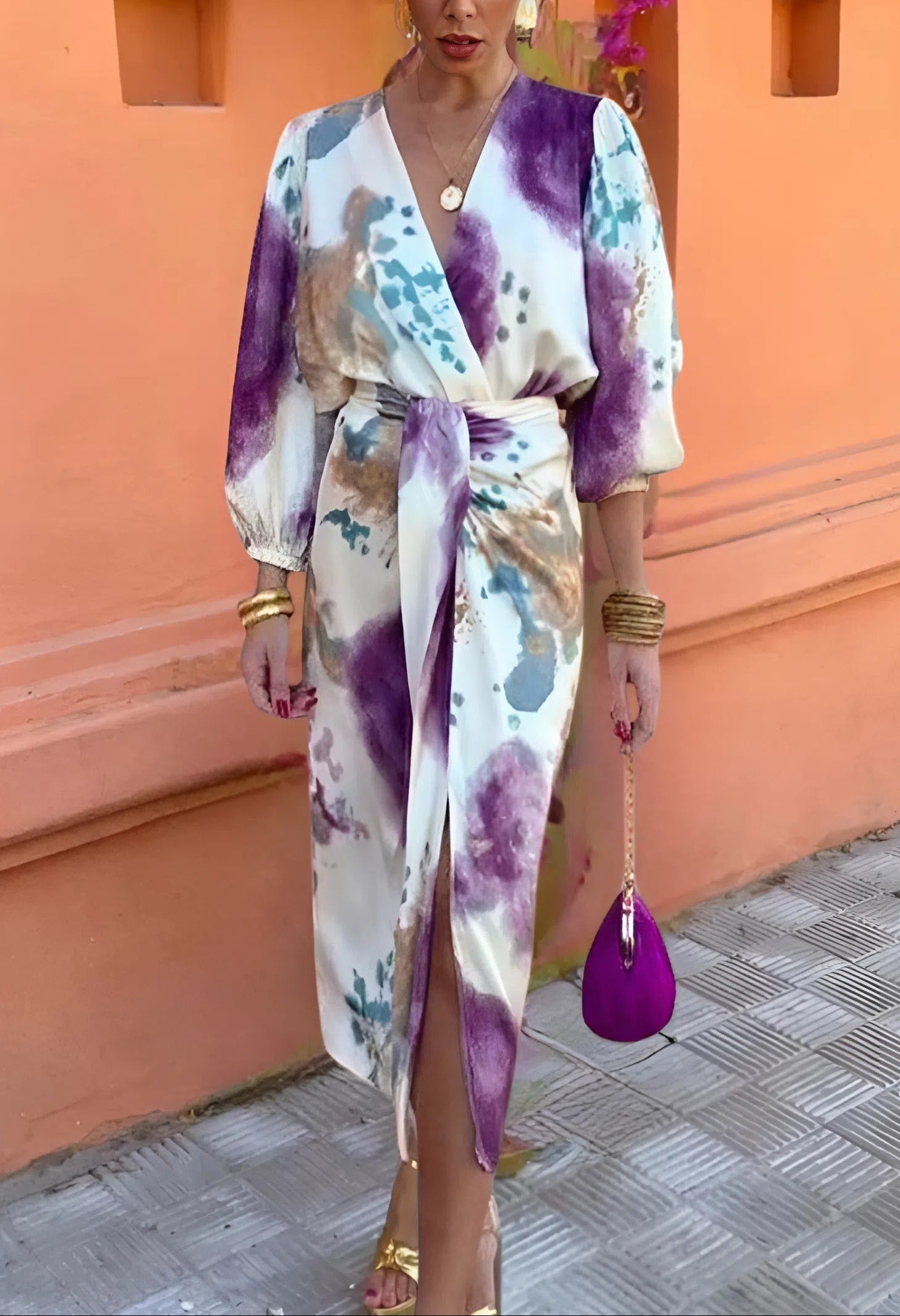 Elegant Lily summer dress by THE WHITMORE FAMILY, featuring lightweight fabric and floral design for stylish warm-weather wear.