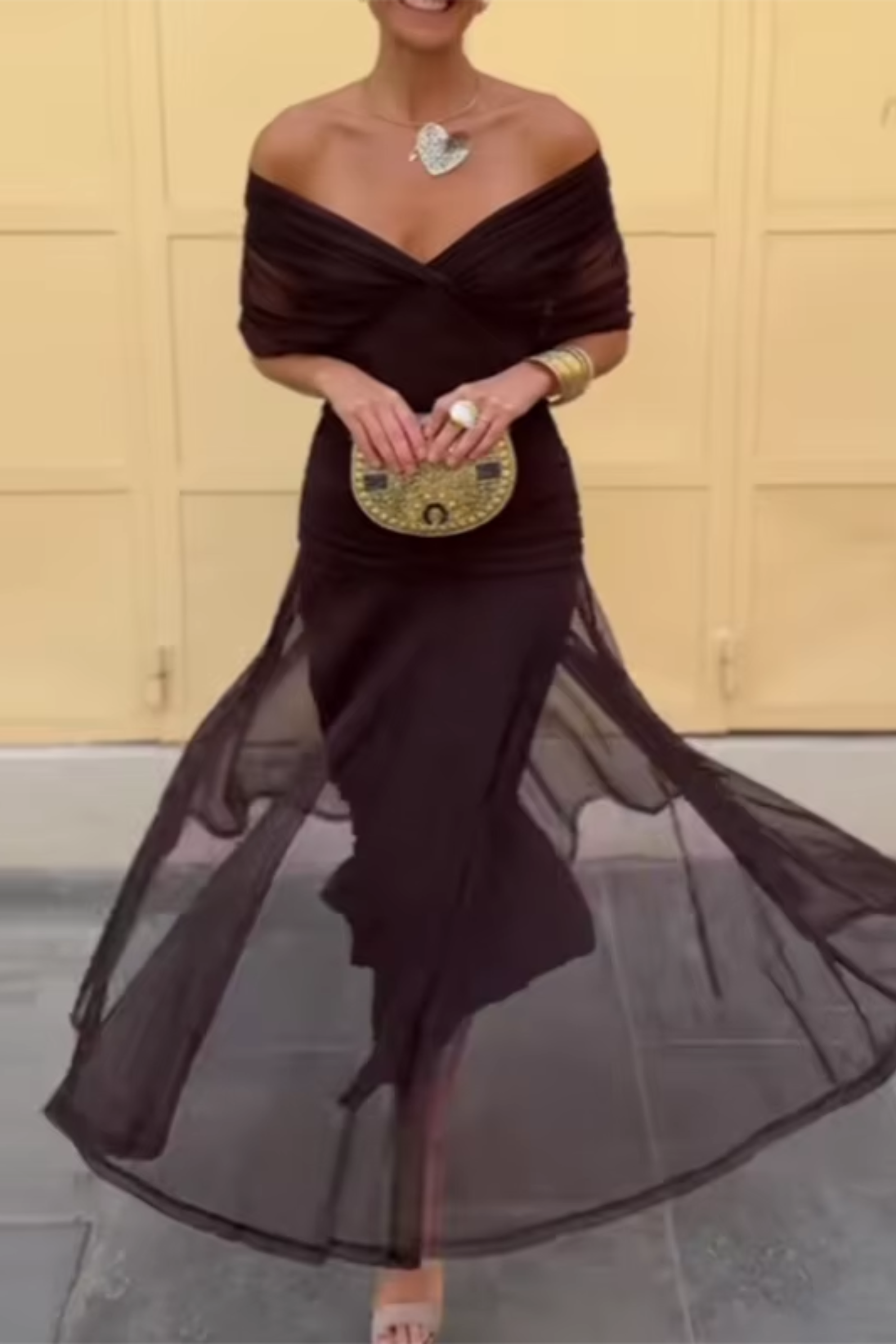 Bottle green Emma elegant maxi party dress by THE WHITMORE FAMILY, featuring a flowing design and sophisticated style.