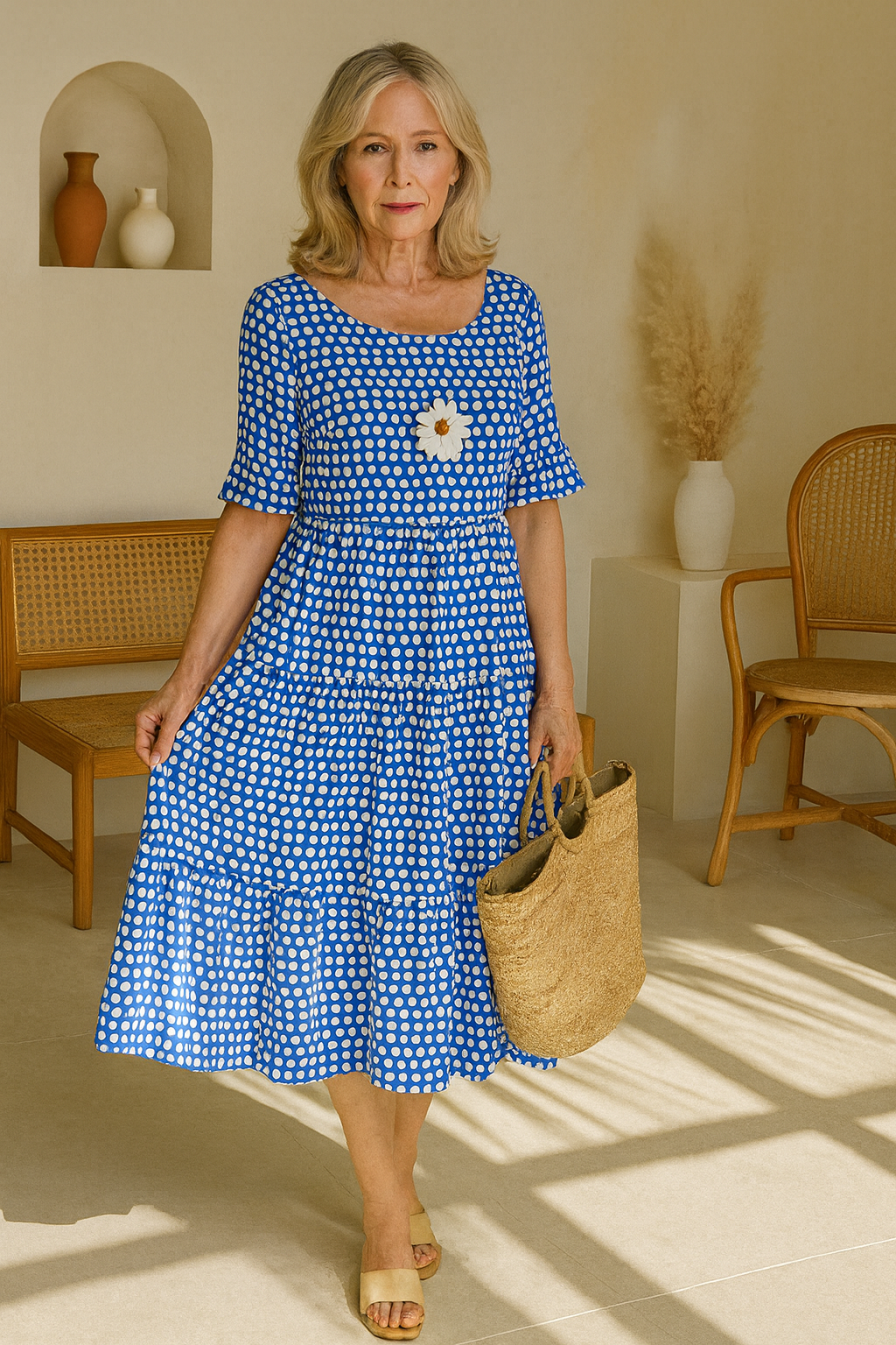 Sable midi dress by THE WHITMORE FAMILY featuring a flowing silhouette and brown fabric, perfect for stylish occasions.
