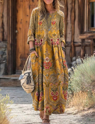 Multicolor Abigail dress by THE WHITMORE FAMILY with a comfortable, loose, flattering fit, perfect for casual wear.