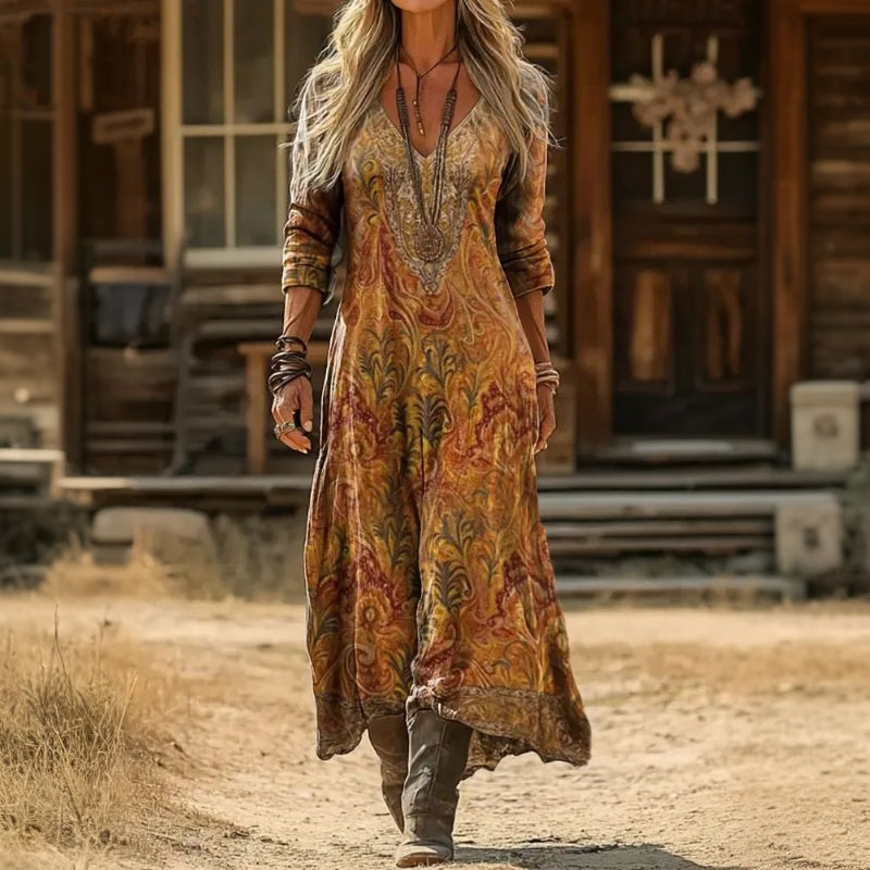 Multicolor Brooke casual flowy dress by THE WHITMORE FAMILY, featuring a relaxed everyday style with a comfortable, breezy fit.