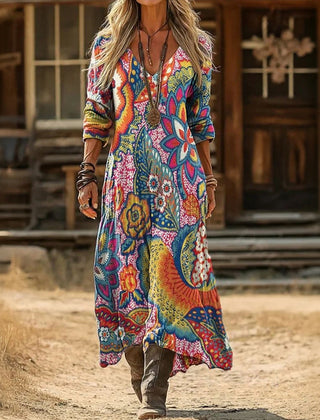 Multicolor Kayla dress by THE WHITMORE FAMILY featuring a casual chic, relaxed fit, perfect for stylish everyday wear.