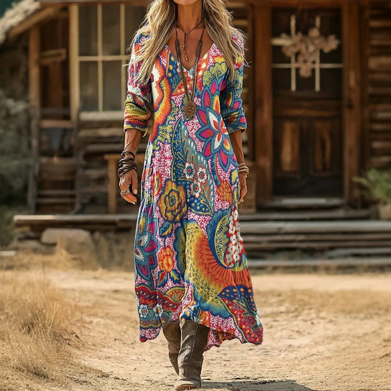 Multicolor Kayla dress by THE WHITMORE FAMILY featuring a casual chic, relaxed fit, perfect for stylish everyday wear.