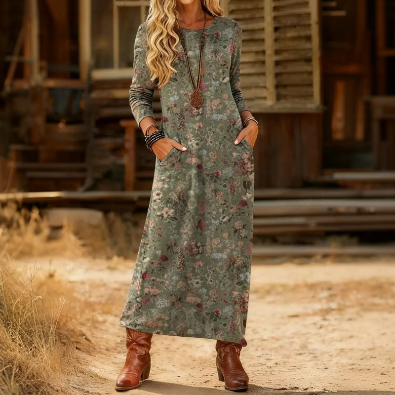 Multicolor Victoria dress by THE WHITMORE FAMILY featuring a flattering loose draped fit and stylish design.