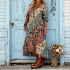 Multicolored Emily dress by THE WHITMORE FAMILY featuring a feminine, flowy, relaxed fit, perfect for casual or summer wear.