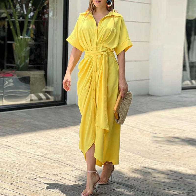 Green Tahlia elegant casual dress by THE WHITMORE FAMILY, featuring a stylish and comfortable design, almost sold out.