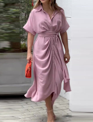 Green Tahlia elegant casual dress by THE WHITMORE FAMILY, stylish and comfortable for everyday wear, nearly sold out.
