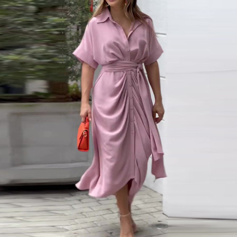 Green Tahlia elegant casual dress by THE WHITMORE FAMILY, stylish and comfortable for everyday wear, nearly sold out.