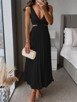 Yellow Helen maxi dress by THE WHITMORE FAMILY, flowing sleeveless dress with a relaxed fit and elegant design.
