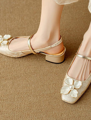 Beige Eloise flat sandals by THE WHITMORE FAMILY with chic, elegant design and open-toe style for stylish summer wear.