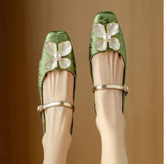 Beige Eloise flat sandals by THE WHITMORE FAMILY featuring chic, elegant design with open toe and comfortable flat sole.