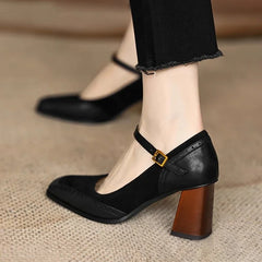 Brown Florence Classic Mary Janes by THE WHITMORE FAMILY, stylish flat sandals with a timeless design and comfortable fit.