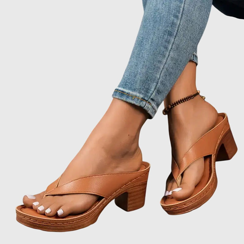 Gold Gianna™ orthopedic sandals by THE WHITMORE FAMILY featuring cushioned straps and supportive soles for comfortable wear