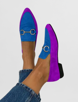 Green Hyelianne orthopedic loafers by THE WHITMORE FAMILY, featuring comfortable design and supportive sole for everyday wear.