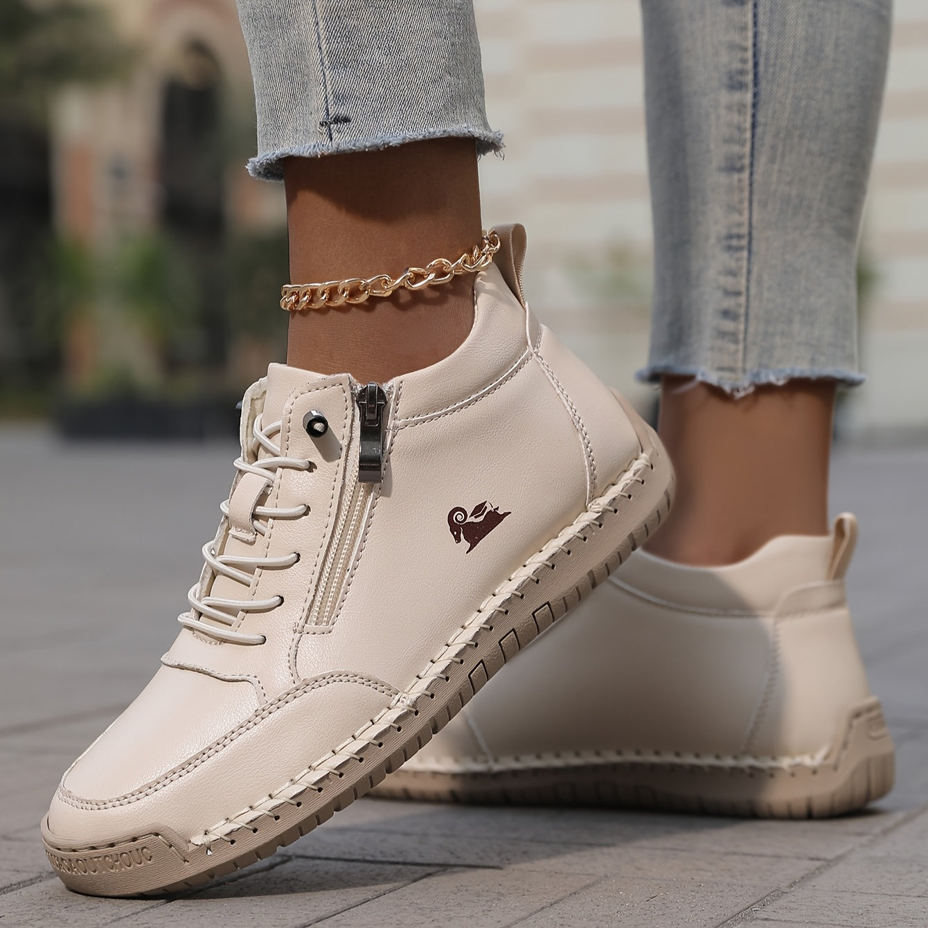 Green Émy™ ergonomic support sneakers by THE WHITMORE FAMILY featuring cushioned soles and breathable mesh upper.