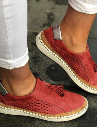 Green Arden™ Orthoflex Slip-Ons by THE WHITMORE FAMILY, featuring comfortable slip-on design and flexible sole.