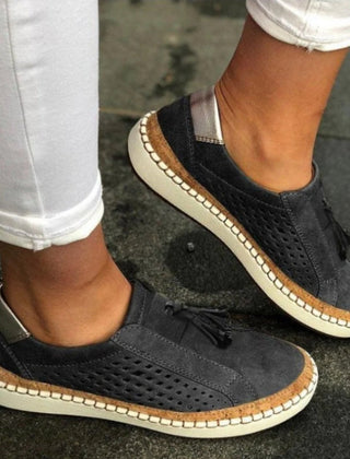 Green Arden™ Orthoflex Slip-Ons by THE WHITMORE FAMILY, casual slip-on shoes with flexible orthoflex soles.