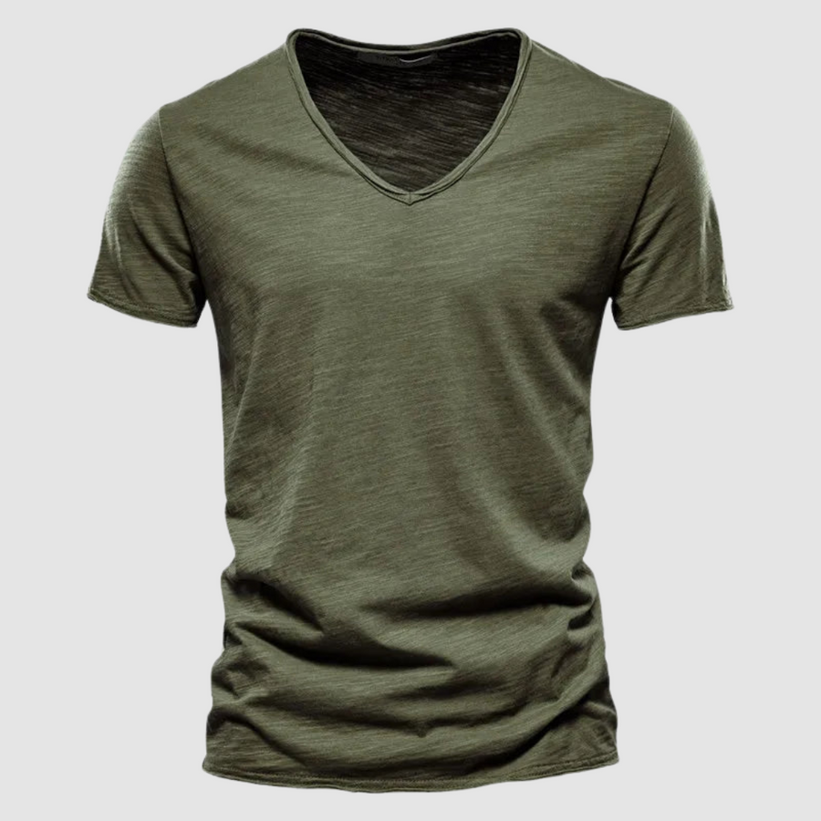 Burnet™ Cotton Summer Tee by THE WHITMORE FAMILY, featuring a casual cotton t-shirt with a simple, stylish design.