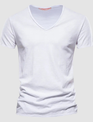 Green Burnet™ Cotton Summer Tee by THE WHITMORE FAMILY displayed on a plain background. Soft cotton fabric and casual fit.