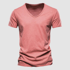 Green Burnet™ Cotton Summer Tee by THE WHITMORE FAMILY, showing a casual short-sleeve t-shirt with a relaxed fit.