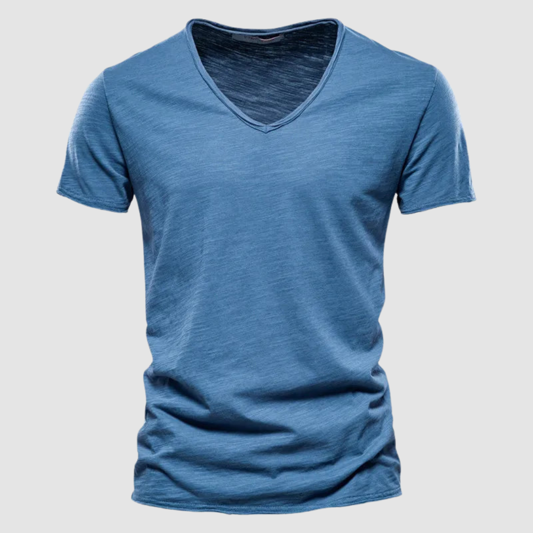 Green Burnet™ Cotton Summer Tee by THE WHITMORE FAMILY, featuring a casual fit and soft cotton fabric.