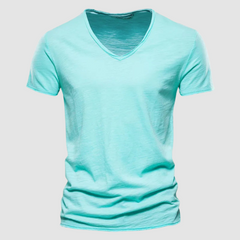 Green Burnet™ Cotton Summer Tee by THE WHITMORE FAMILY, featuring a casual fit and soft cotton fabric.