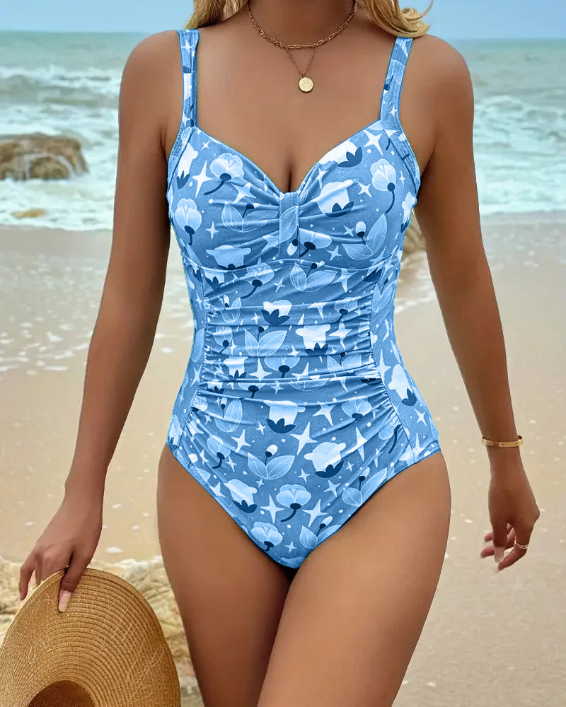 Green Clara™ One Piece Printed Tankini by THE WHITMORE FAMILY featuring a stylish, comfortable swimwear design with floral print.