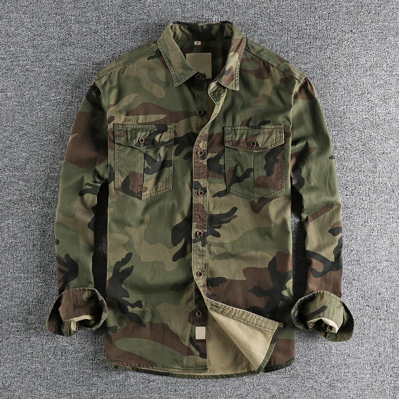 Logan™ Urban Camo Shirt by THE WHITMORE FAMILY featuring a stylish camouflage design and casual fit.