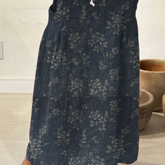 Green Princess™ vintage floral elastic waistband pocket skirt with a casual, feminine design by THE WHITMORE FAMILY