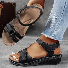 Gray Janet orthopedic comfort flex sandals by THE WHITMORE FAMILY with supportive design and adjustable straps.
