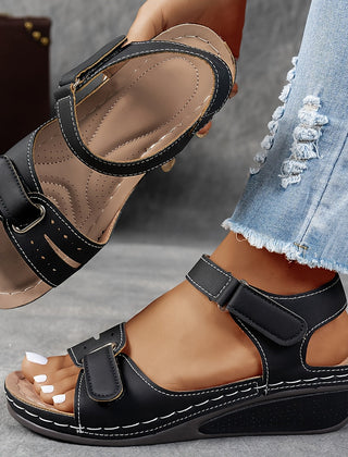 Gray Janet orthopedic comfort flex sandals by THE WHITMORE FAMILY with supportive design and adjustable straps.