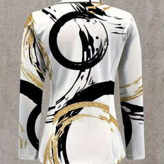 Noemine abstract brushstroke blazer by The Whitmore Family, stylish jacket with bold artistic print and tailored fit.