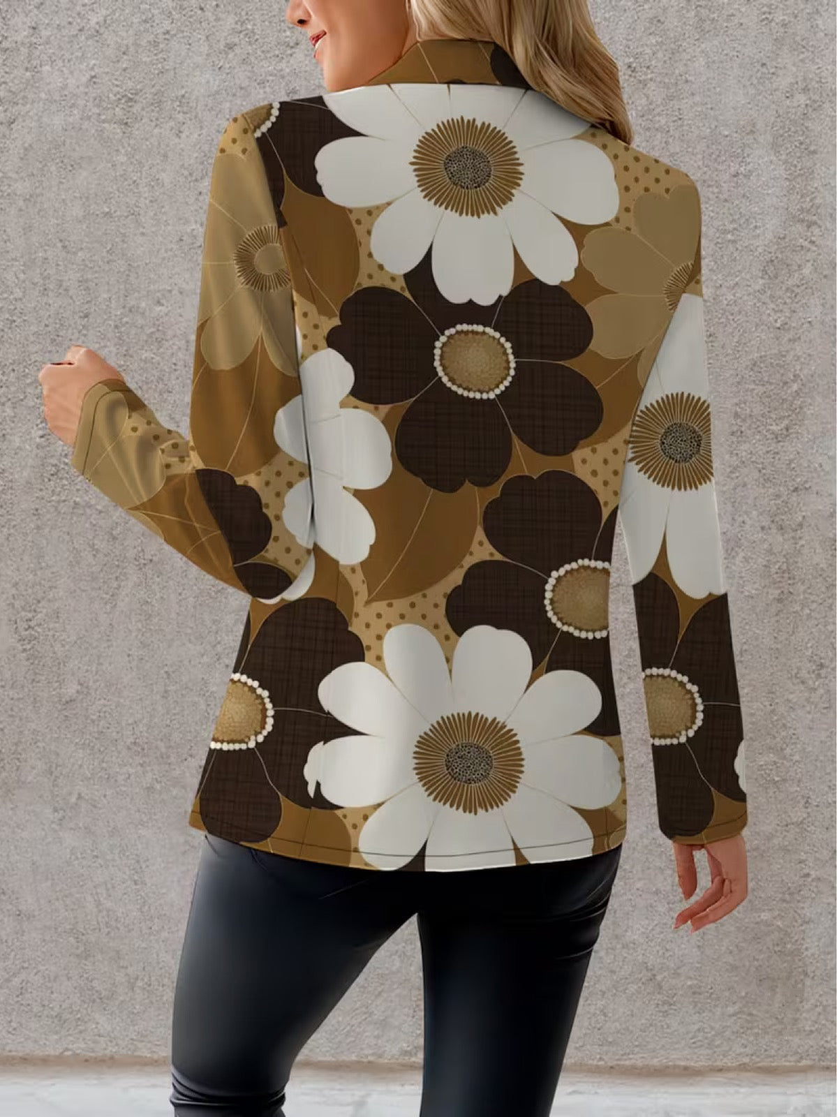 Clothilde Daisy Print Blazer by The Whitmore Family, stylish jacket with floral pattern, tailored fit, and classic lapel design.