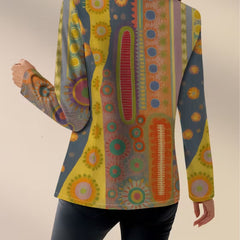 Faustine bohemian medallion blazer from The Whitmore Family featuring intricate medallion patterns and a stylish tailored fit.