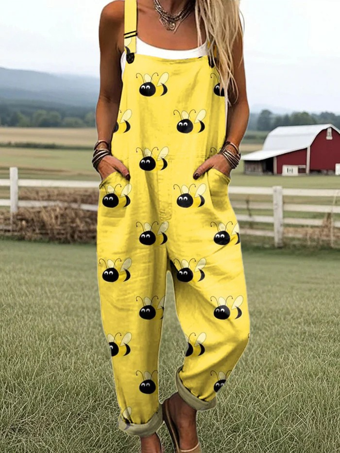 Bumble Bliss jumpsuit from THE WHITMORE FAMILY jumpsuit collection, fitted style with soft fabric and floral pattern.