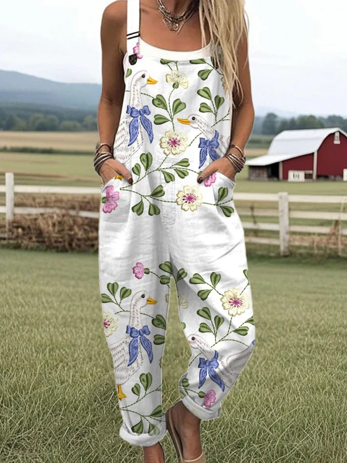 THE WHITMORE FAMILY Goose Garden Jumpsuit from the Jumpsuit Collection, featuring a stylish, comfortable design.