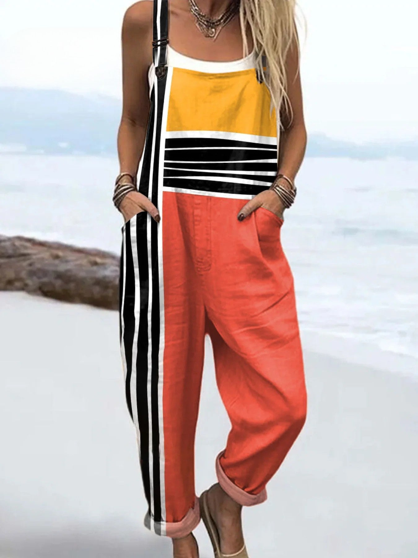 THE WHITMORE FAMILY Metro Pop jumpsuit from the Jumpsuit Collection, featuring a stylish and comfortable design in a vibrant fabric.