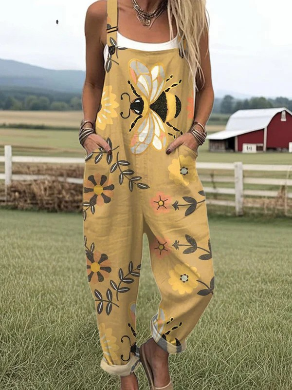 Wildflower Buzz jumpsuit from THE WHITMORE FAMILY jumpsuit collection, featuring floral pattern and comfortable fit.