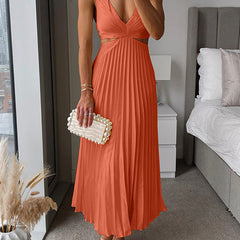 Yellow Madeleine Radiant Twist Dress by THE WHITMORE FAMILY, elegant sleeveless dress with twisted fabric design.