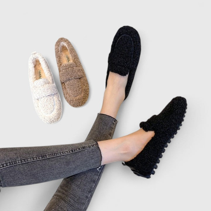 Khaki Karelyanne comfortable loafers by THE WHITMORE FAMILY, featuring stylish design and cushioned sole for everyday wear.