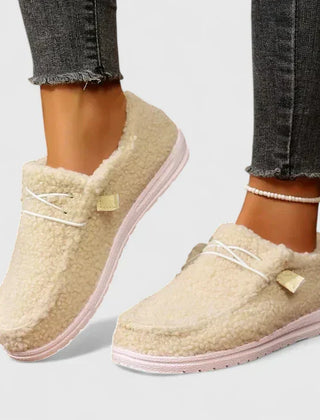 Khaki Nia orthopedic loafers by THE WHITMORE FAMILY, featuring comfortable slip-on design and supportive sole.