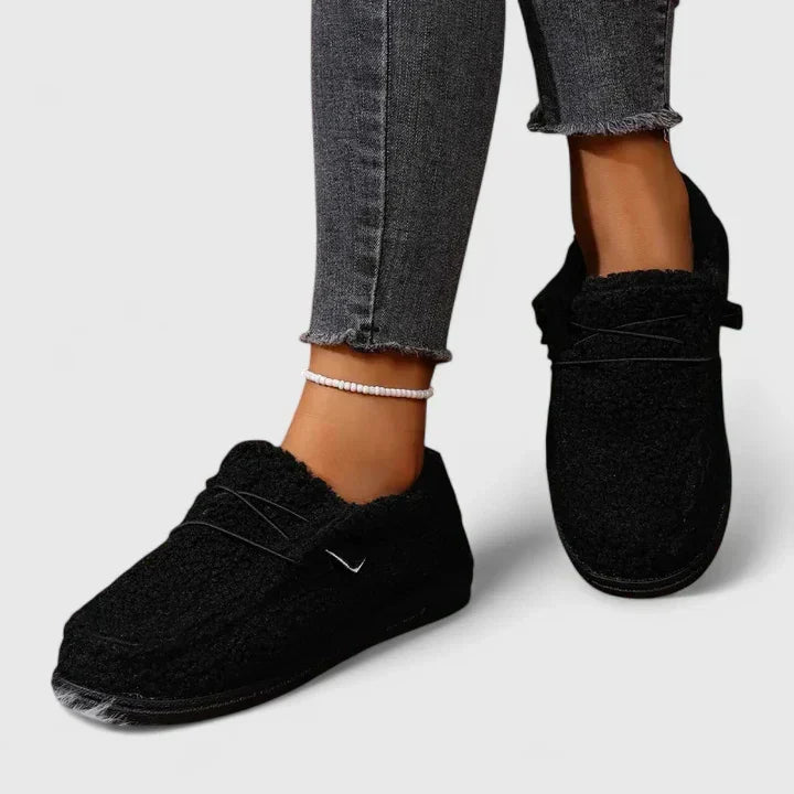 Khaki Nia orthopedic loafers by THE WHITMORE FAMILY, featuring comfortable design and supportive soles for everyday wear.