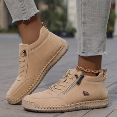 Khaki Nola™ ergonomic support sneakers by THE WHITMORE FAMILY, featuring a comfortable, supportive design for everyday wear.