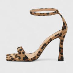Leopard print Evalisse elegant heels by THE WHITMORE FAMILY featuring pointed toes and stiletto heels.