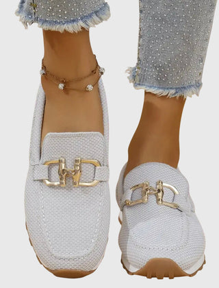 Beige Susana orthopedic loafers by THE WHITMORE FAMILY, stylish and comfortable slip-on shoes for everyday wear.