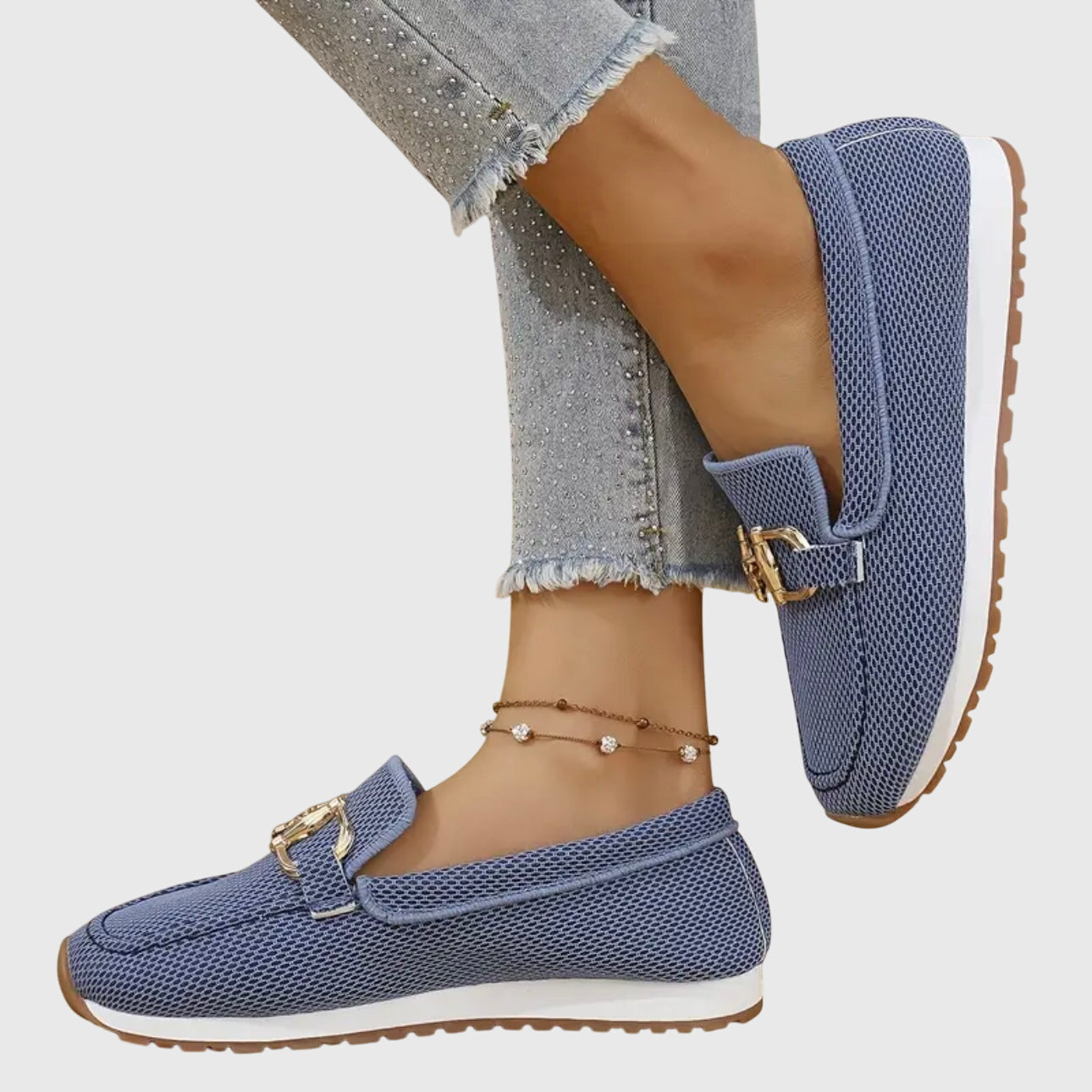 Beige Susana orthopedic loafers by THE WHITMORE FAMILY, stylish and comfortable slip-on footwear for women.