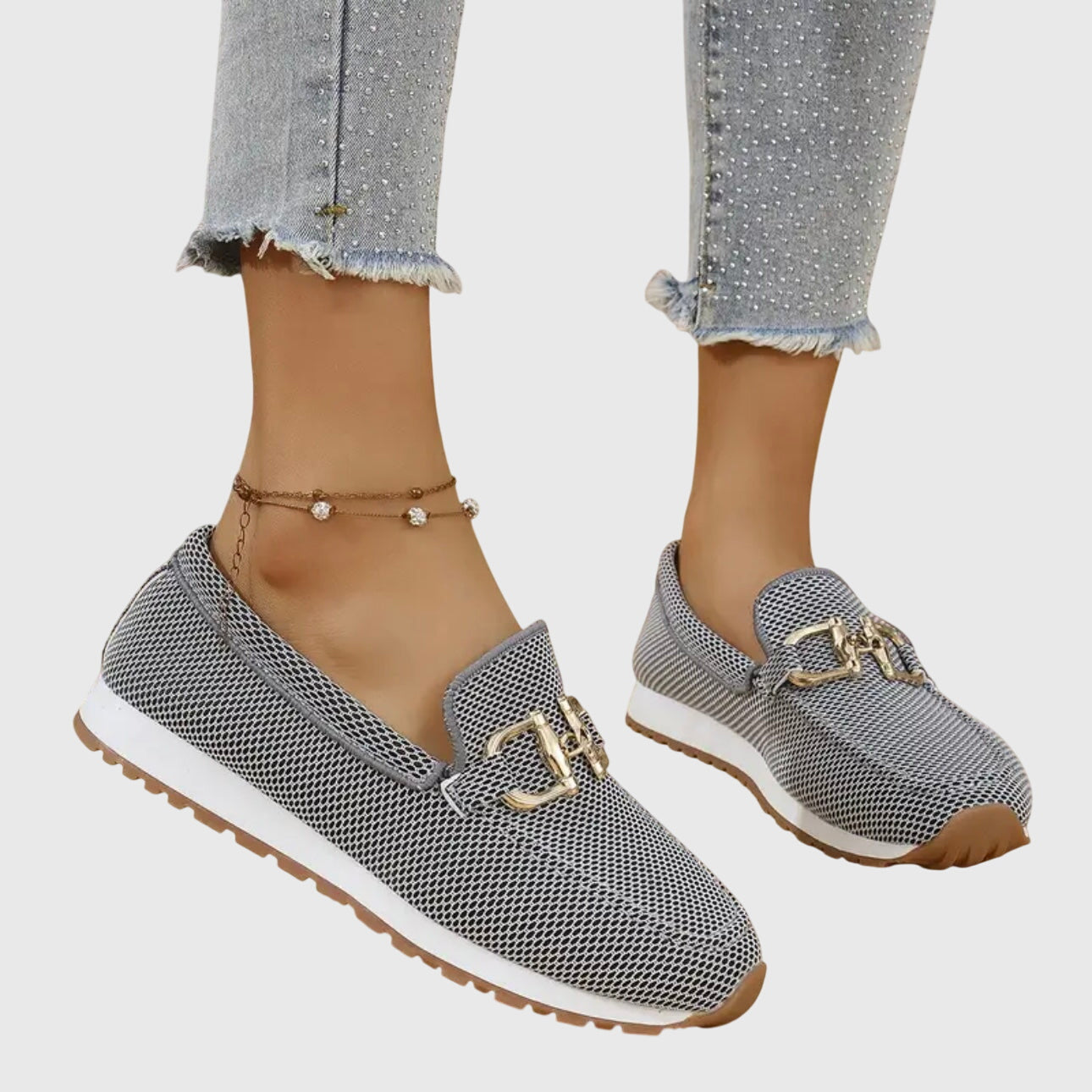 Beige Susana orthopedic loafers by THE WHITMORE FAMILY, stylish and supportive footwear with a comfortable slip-on design.