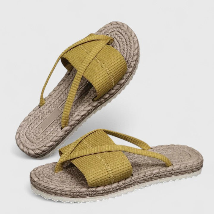 Gisandra™ Orthopedic Sandals in mint green featuring supportive straps and cushioned soles, designed for comfort and style.